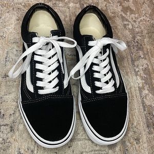 Women’s Black and White Vans
